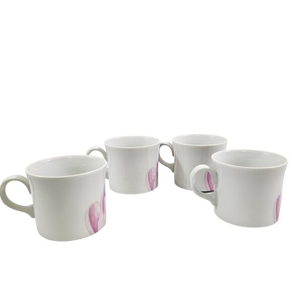 Mikasa Japan VOGUE L1052 Fine Porcelain Floral 8 Oz Flat Cups Mugs – Set of 4 - Picture 2 of 16
